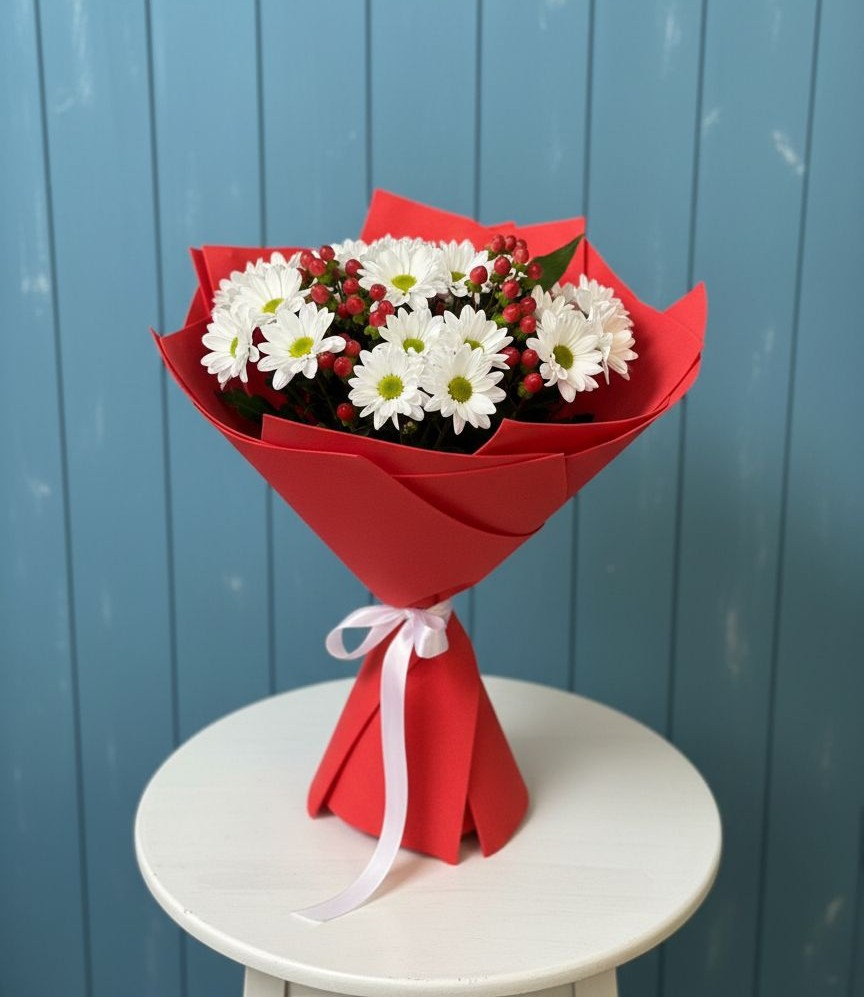 Букет цветов из: Хризантемы в Звёздном