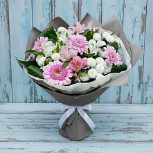 Букет цветов из:  Герберы, Альстромерии и Хризантемы #REPLACE_PRED# Звёздном