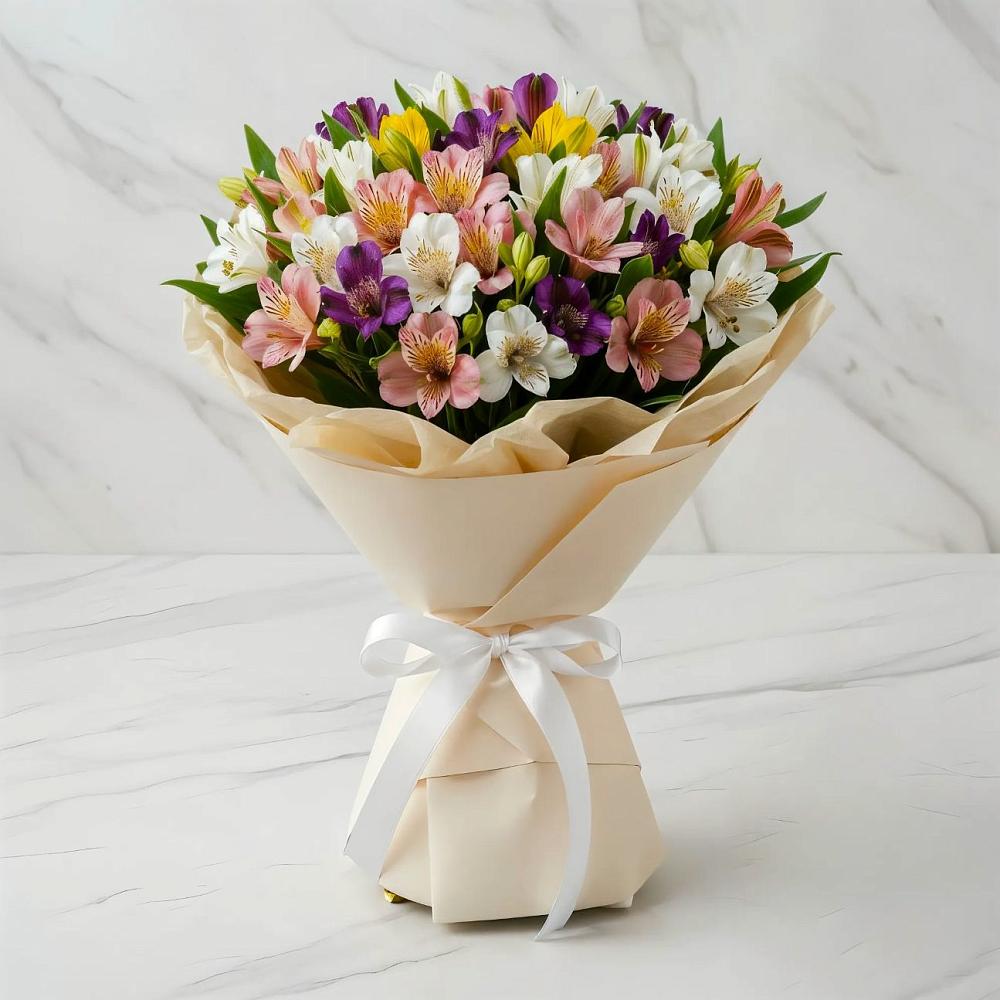 Букет цветов из: Альстромерии в Звёздном