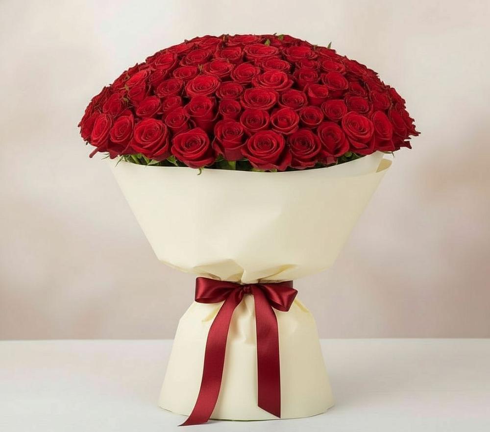 Букет 101 Красная роза Милано в Звёздном