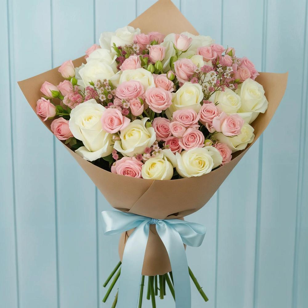 Букет цветов из: Розы в Звёздном