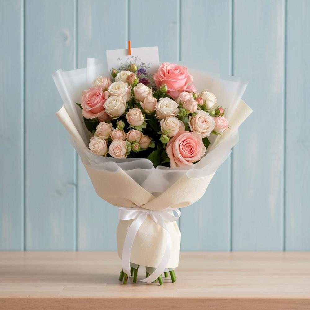 Букет цветов из: Розы в Звёздном