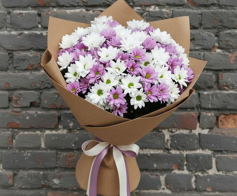 Букет цветов из: Хризантемы в Звёздном