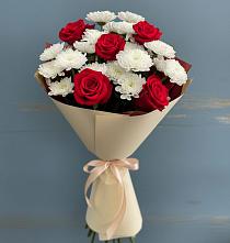 Букет цветов из:  Розы и Хризантемы в Звёздном