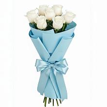 Букет 7 белых роз Проуд в Звёздном