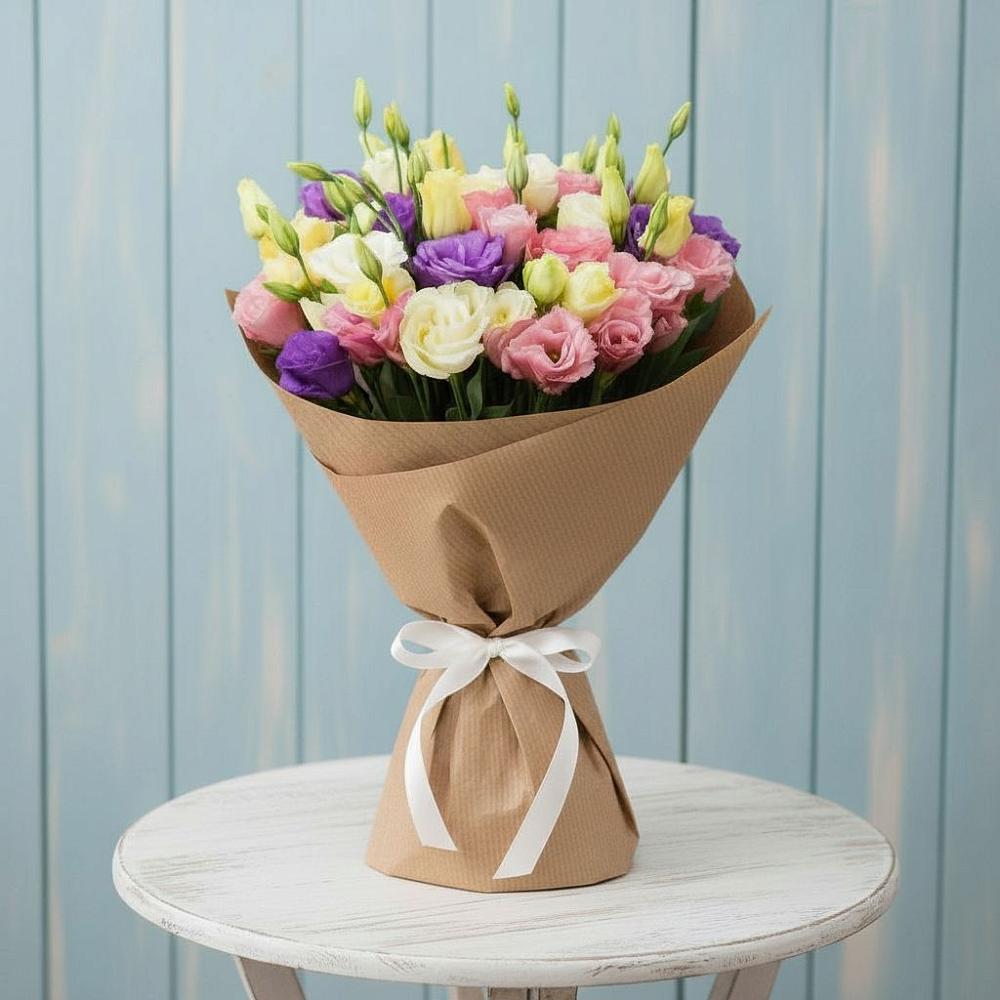 Букет цветов из: Лизиантусы в Звёздном