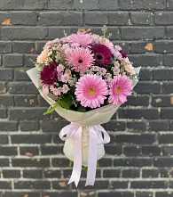 Букет цветов из:  Герберы и Хризантемы в Звёздном