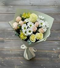 Букет цветов из:  Альстромерии, Розы и Хризантемы #REPLACE_PRED# Звёздном
