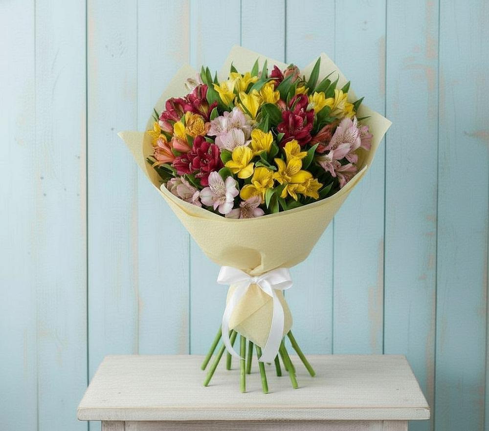 Букет цветов из: Альстромерии в Звёздном